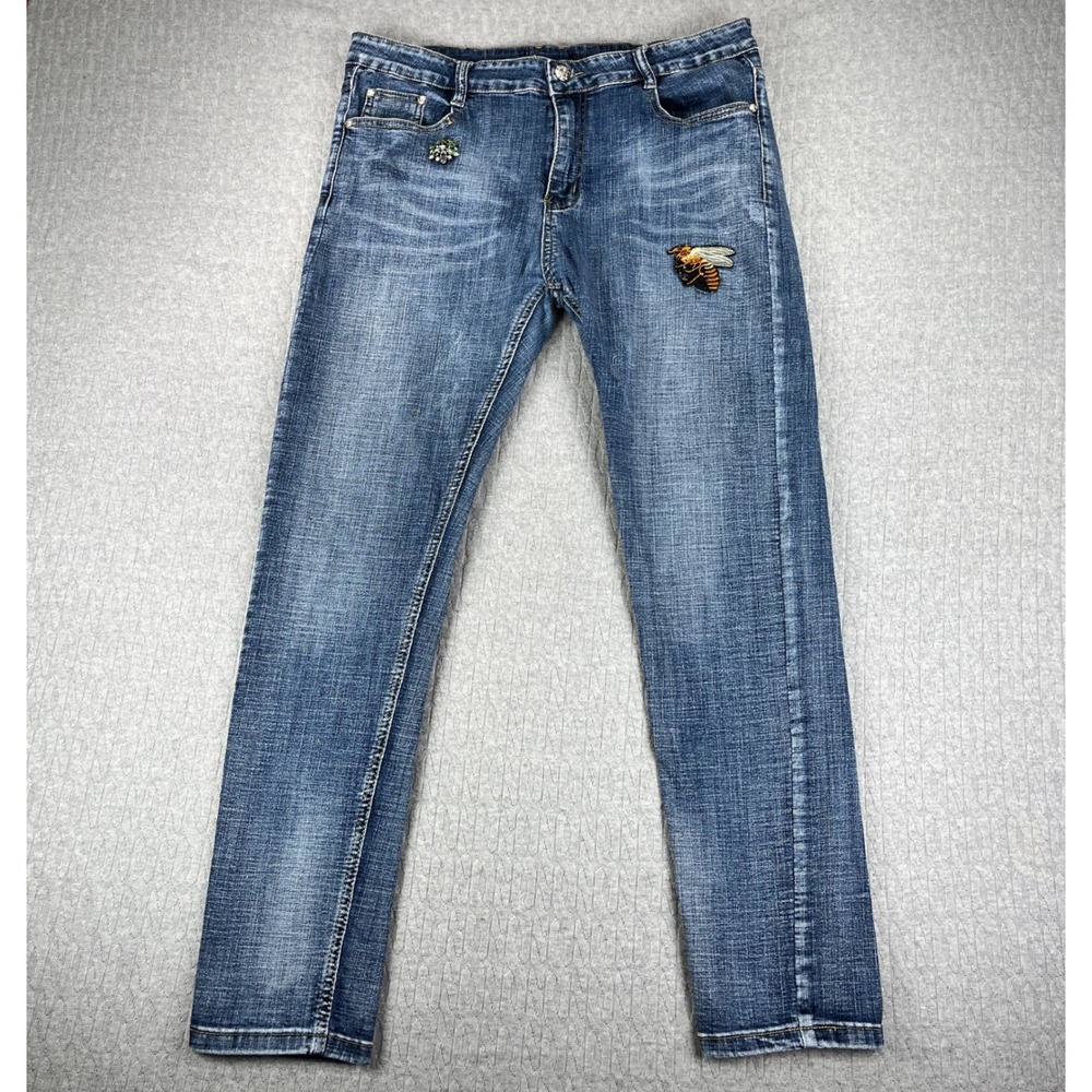 Vintage Gucci Arkansas Jeans Women 36/33X29 Blue medium wash Made in Italy - Picture 4 of 13